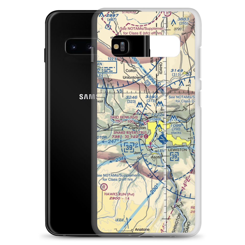 Skid Row Seaplane Base (WT33) VFR Sectional Samsung Case Samsung Galaxy S10+ model shown