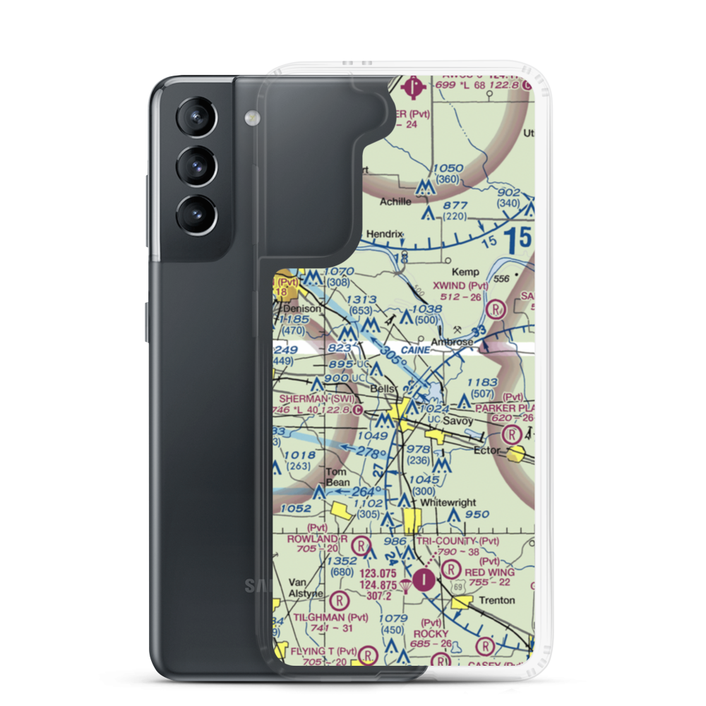 Skida Patch Airport (2XS4) VFR Sectional Samsung Case Samsung Galaxy S21 model shown