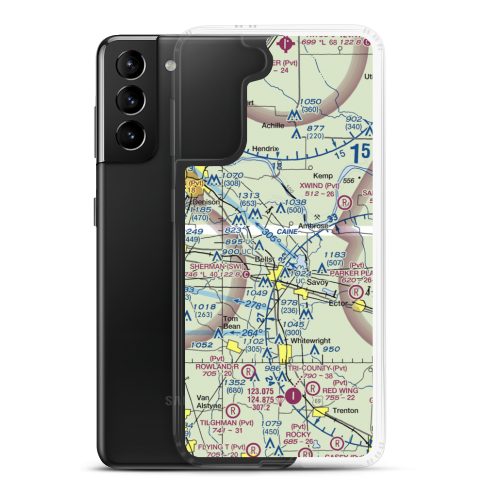Skida Patch Airport (2XS4) VFR Sectional Samsung Case Samsung Galaxy S21 Plus model shown