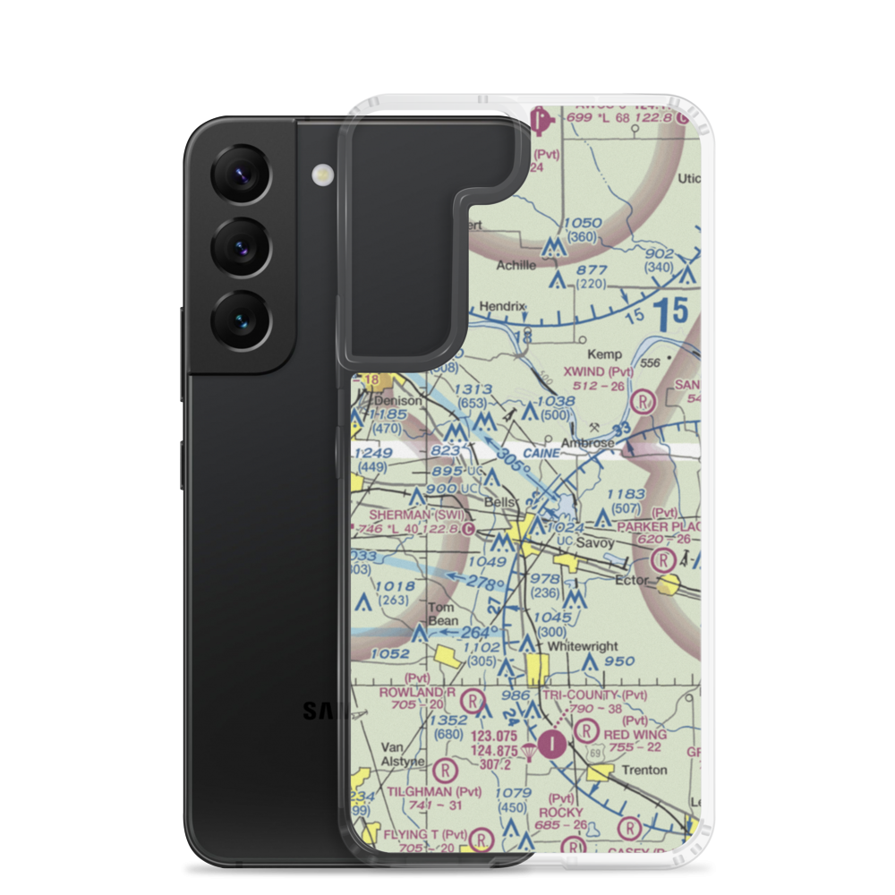 Skida Patch Airport (2XS4) VFR Sectional Samsung Case Samsung Galaxy S22 model shown