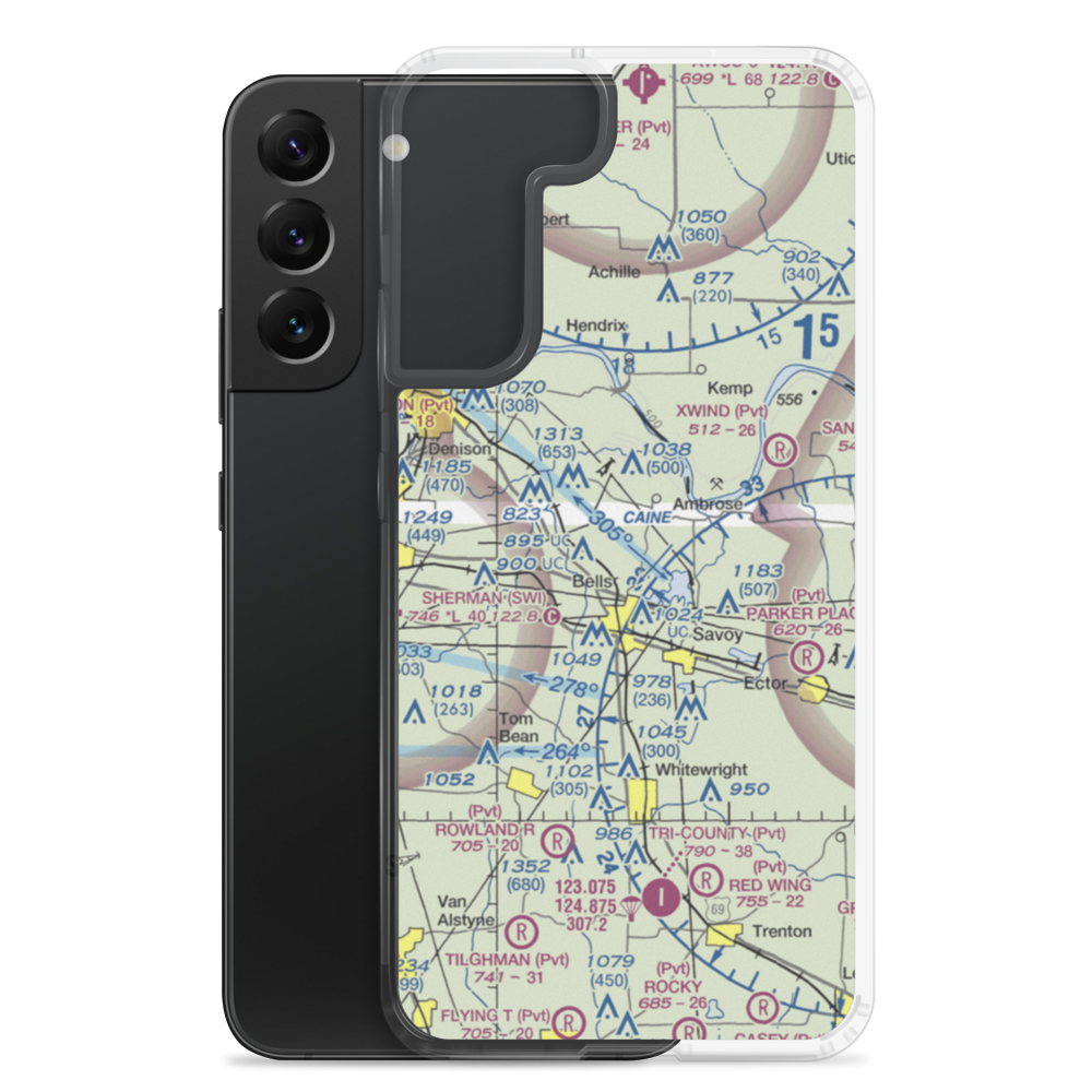 Skida Patch Airport (2XS4) VFR Sectional Samsung Case Samsung Galaxy S22 Plus model shown
