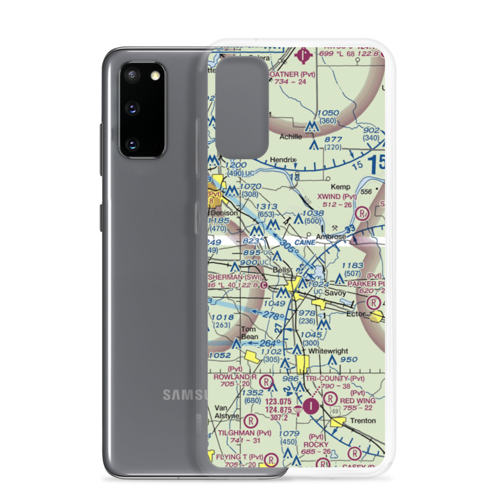 Skida Patch Airport (2XS4) VFR Sectional Samsung Case Samsung Galaxy S20 model shown