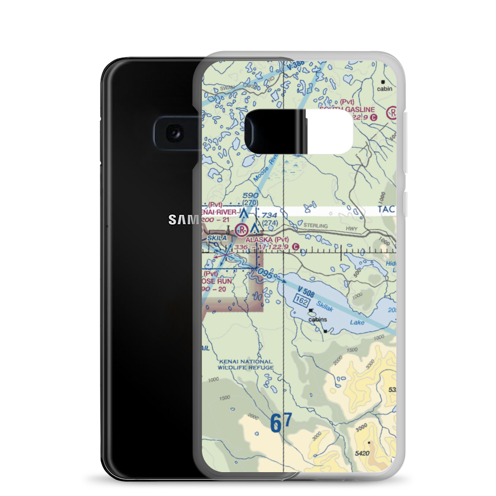 Skilak BLM Helistop (3K0) VFR Sectional Samsung Case Samsung Galaxy S10e model shown