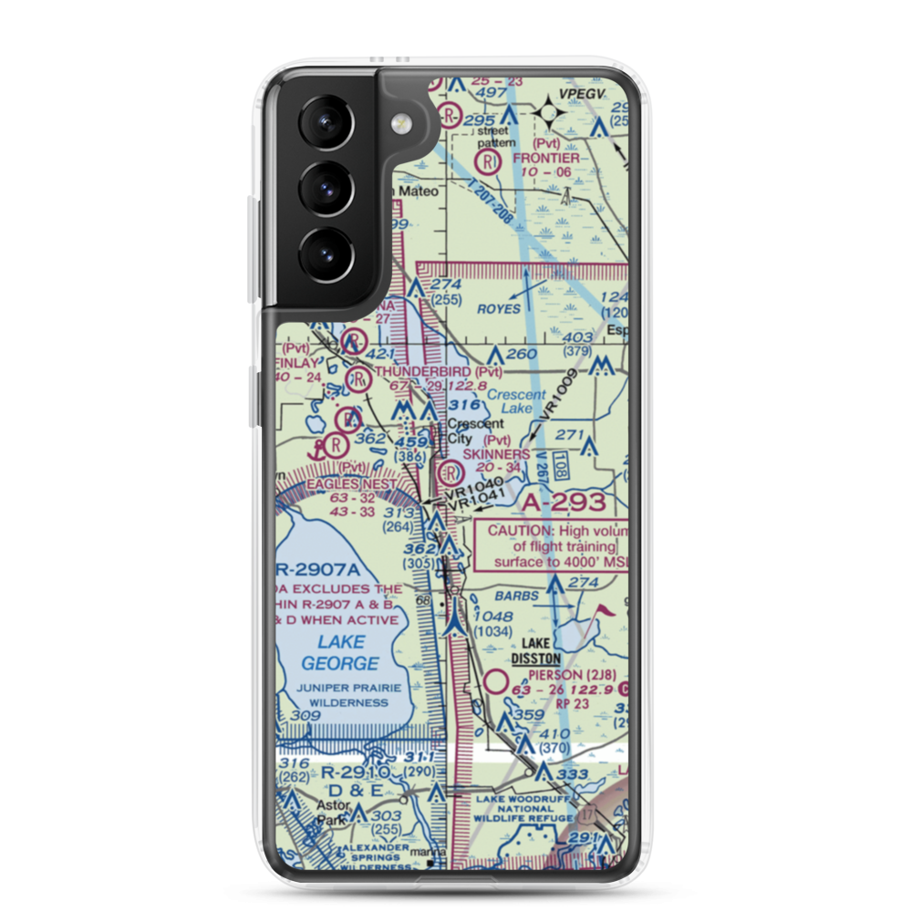 Skinners Wholesale Nursery Airport (16FD) VFR Sectional Samsung Case Samsung Galaxy S21 Plus model shown