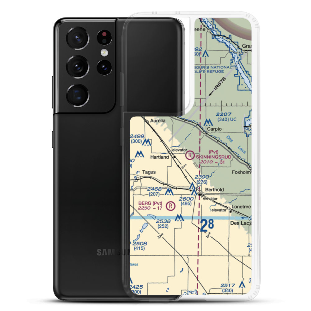 Skinningsrud Airport (6ND9) VFR Sectional Samsung Case Samsung Galaxy S21 Ultra model shown