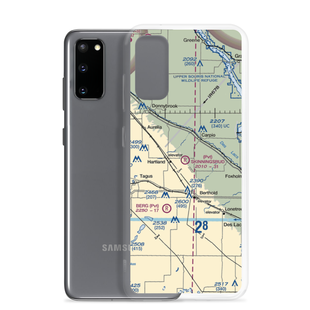 Skinningsrud Airport (6ND9) VFR Sectional Samsung Case Samsung Galaxy S20 model shown