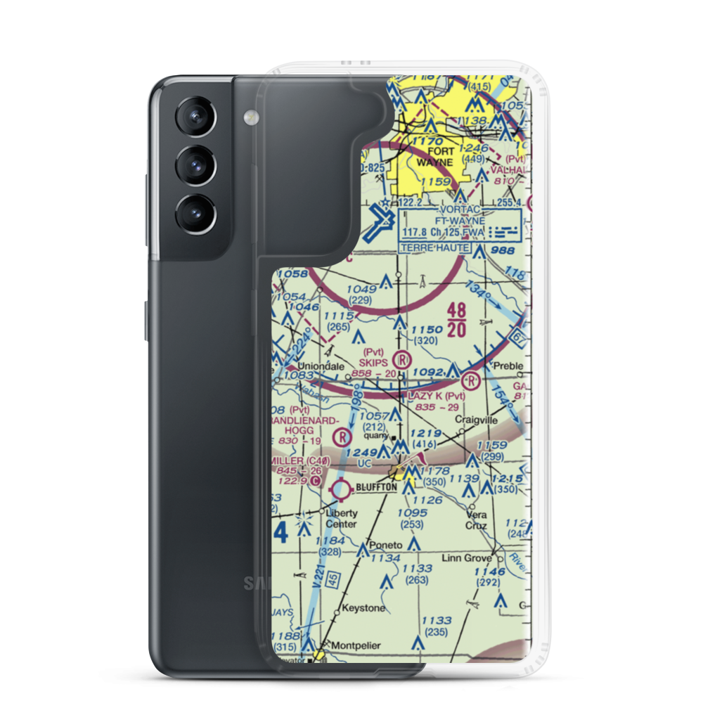 Skip's Place Airport (2IN0) VFR Sectional Samsung Case Samsung Galaxy S21 model shown