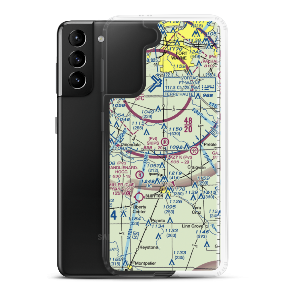 Skip's Place Airport (2IN0) VFR Sectional Samsung Case Samsung Galaxy S21 Plus model shown
