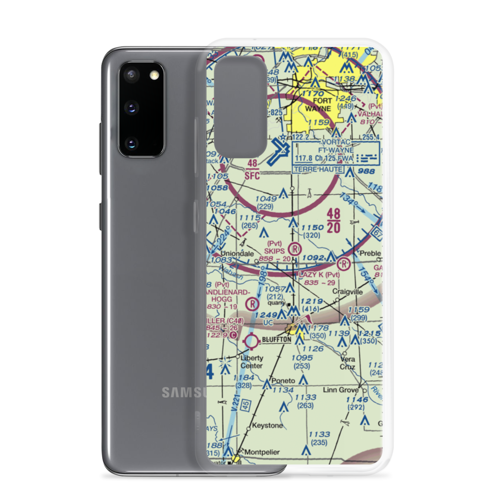 Skip's Place Airport (2IN0) VFR Sectional Samsung Case Samsung Galaxy S20 model shown