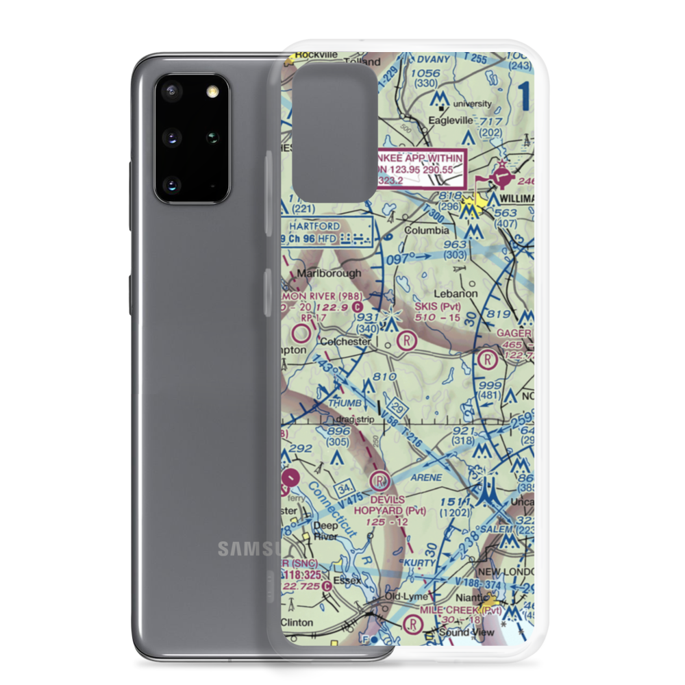 Skis Landing Area Airport (CT07) VFR Sectional Samsung Case Samsung Galaxy S20 Plus model shown