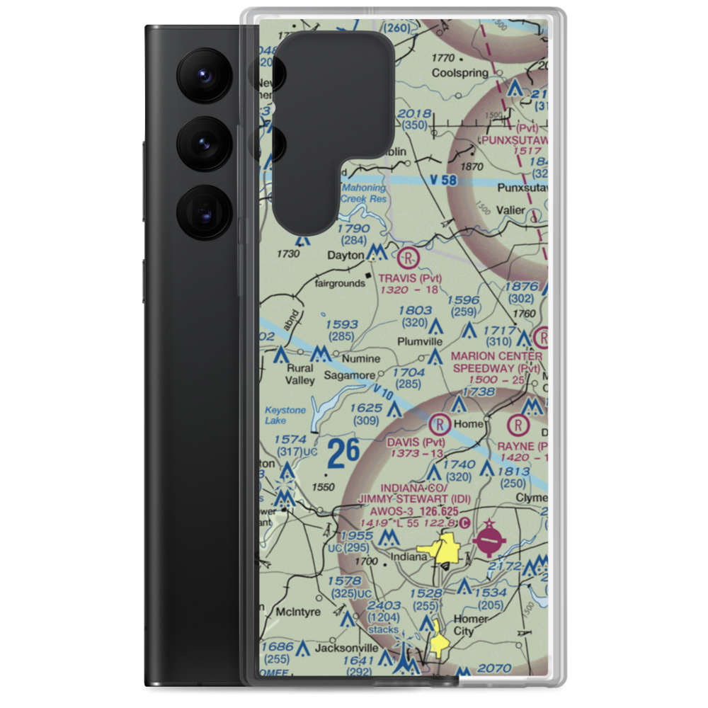 Skunk Hollow Airport (PN83) VFR Sectional Samsung Case Samsung Galaxy S22 Ultra model shown