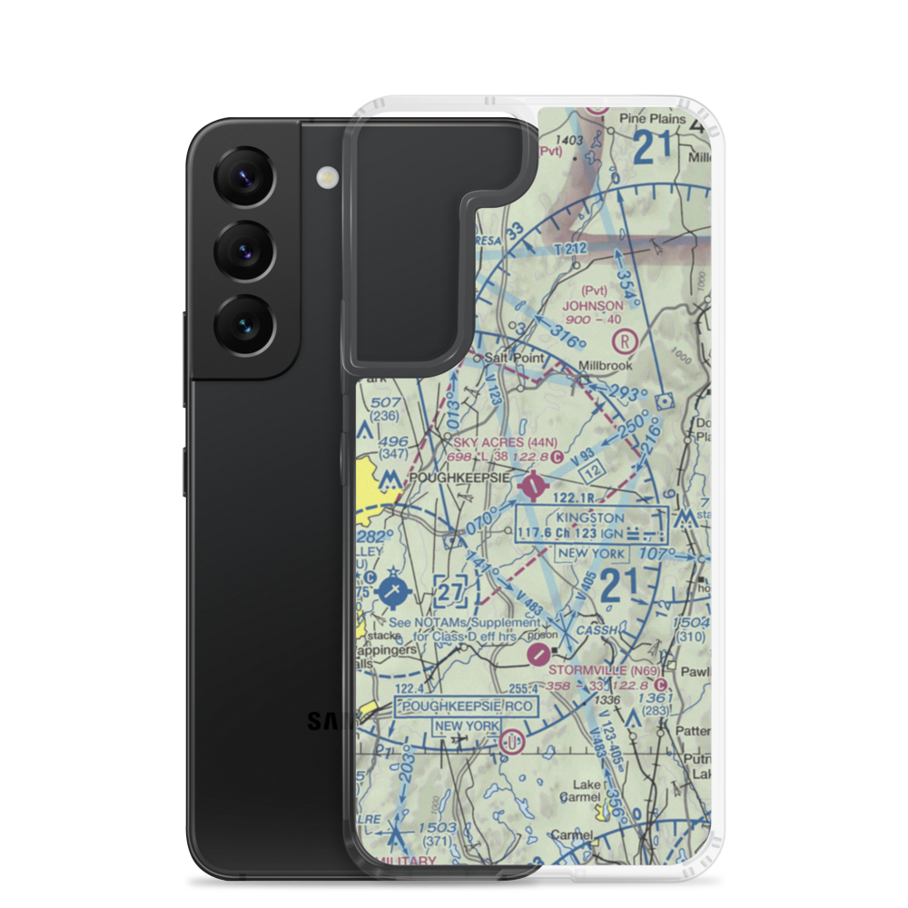 Sky Acres Airport (44N) VFR Sectional Samsung Case Samsung Galaxy S22 model shown