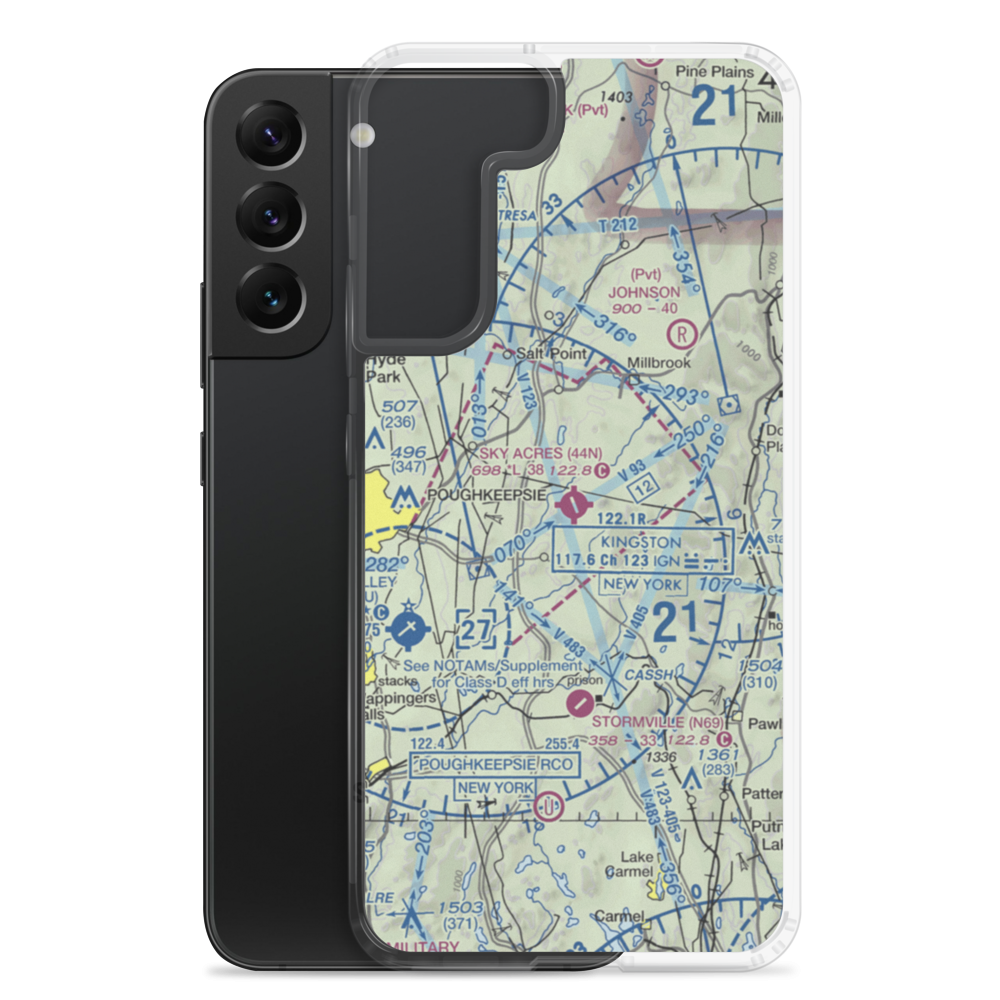 Sky Acres Airport (44N) VFR Sectional Samsung Case Samsung Galaxy S22 Plus model shown