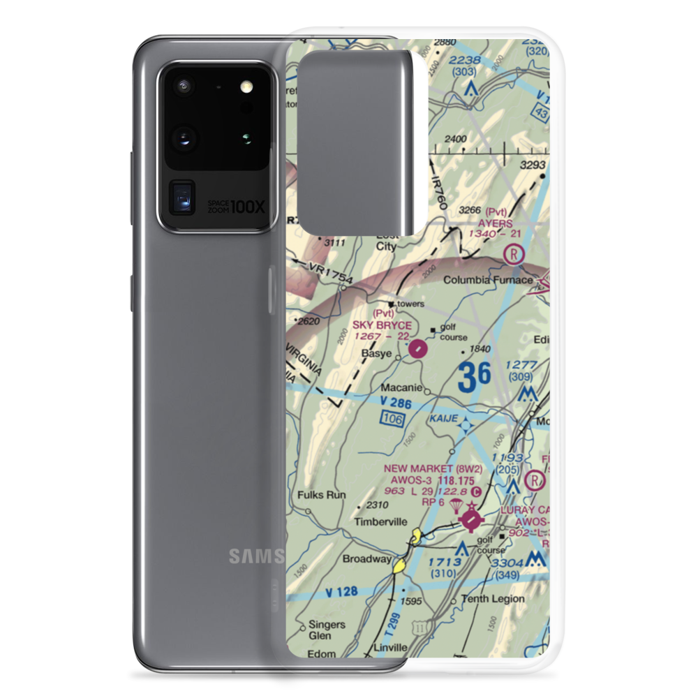 Sky Bryce Airport (VG18) VFR Sectional Samsung Case Samsung Galaxy S20 Ultra model shown