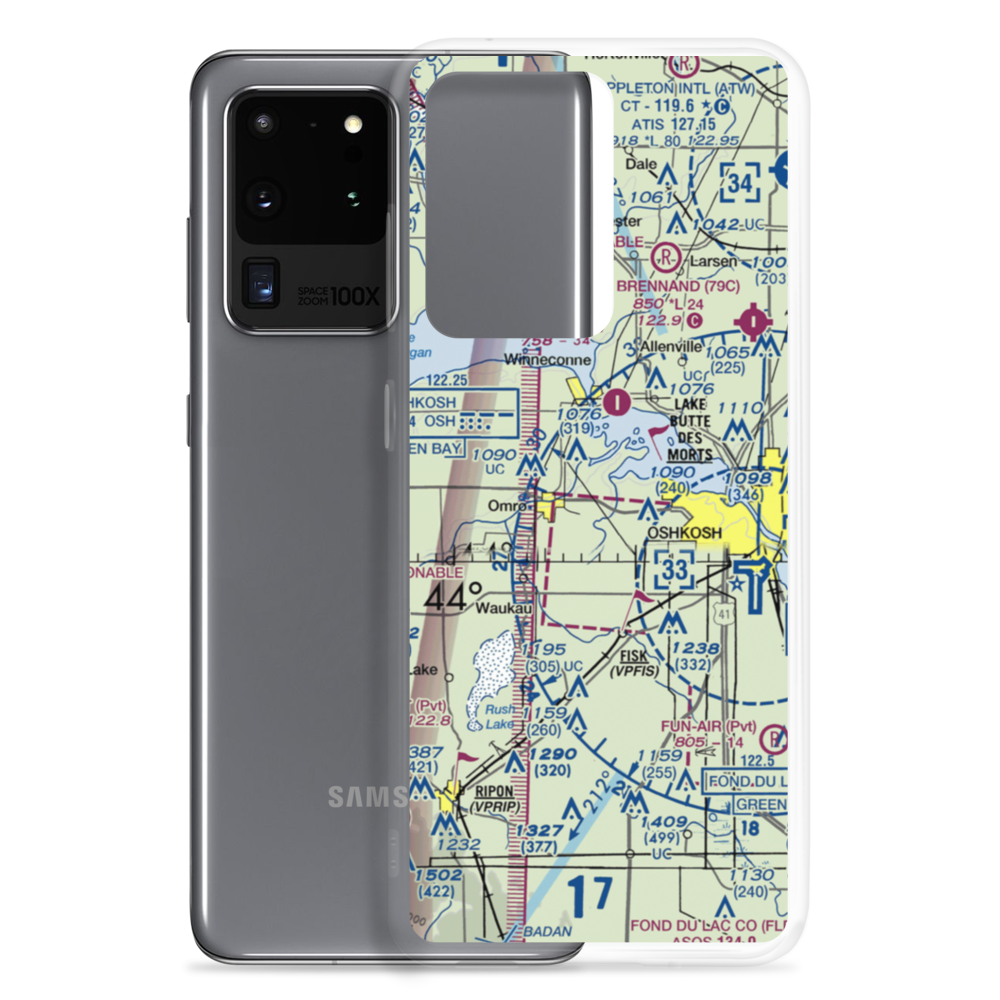 Sky Diving Airport (64WI) VFR Sectional Samsung Case Samsung Galaxy S20 Ultra model shown