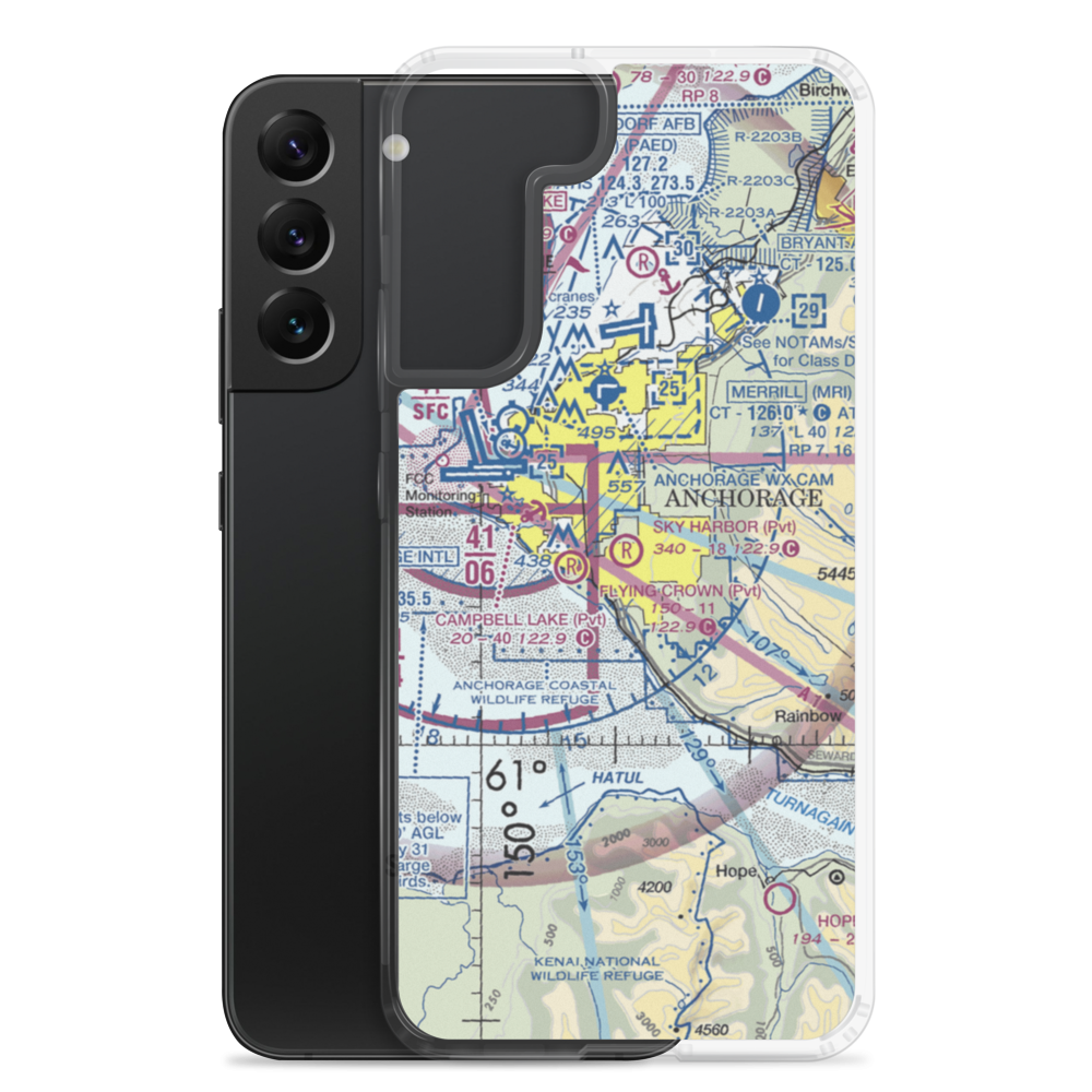 Sky Harbor Airport (9AK5) VFR Sectional Samsung Case Samsung Galaxy S22 Plus model shown