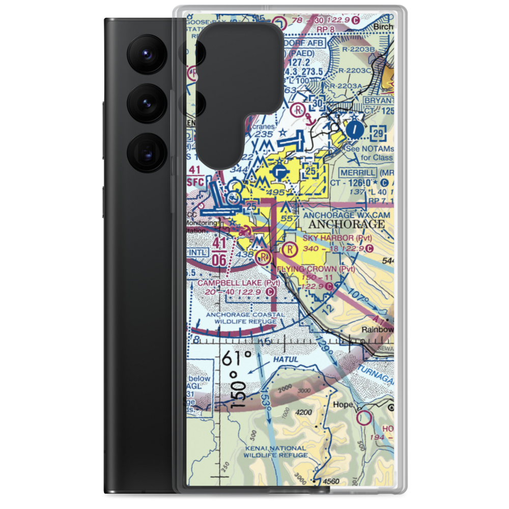 Sky Harbor Airport (9AK5) VFR Sectional Samsung Case Samsung Galaxy S22 Ultra model shown