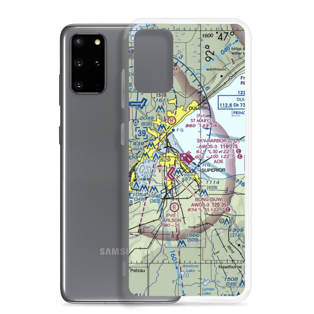 Sky Harbor Airport (DYT) VFR Sectional Samsung Case Samsung Galaxy S20 Plus model shown