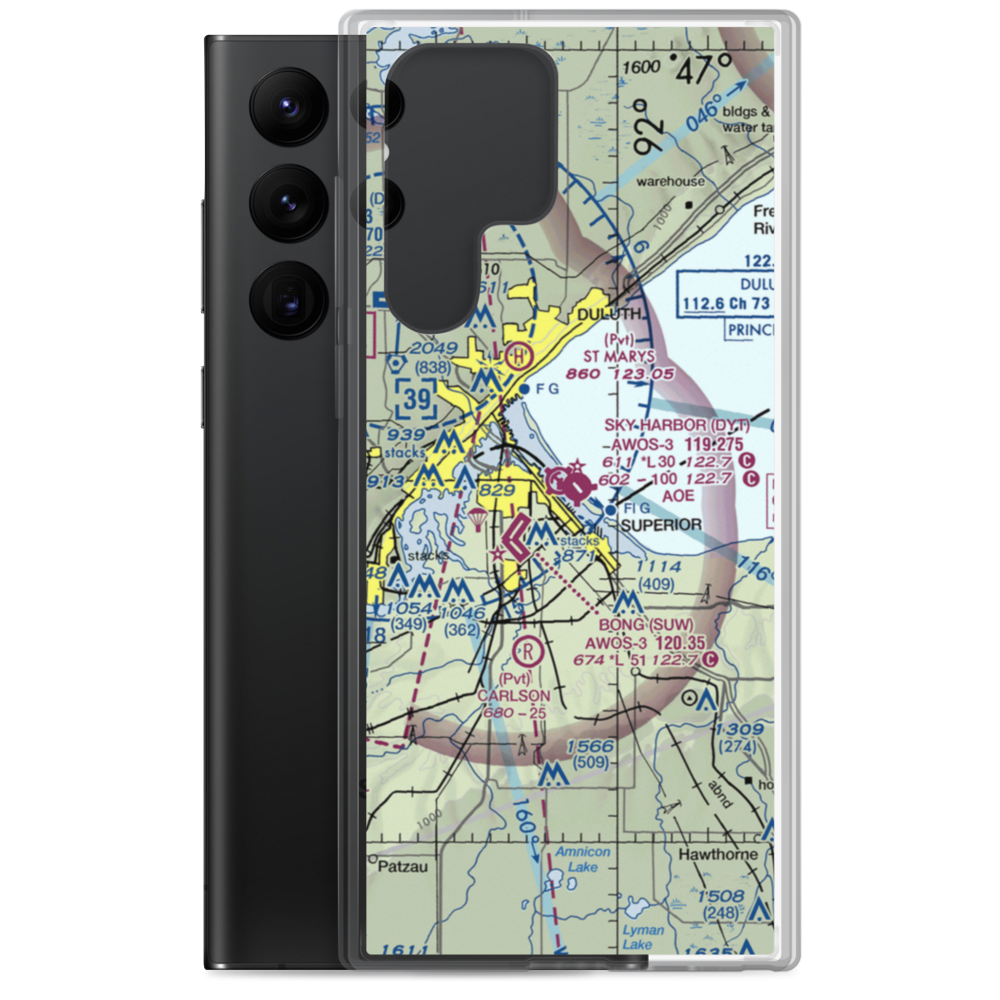 Sky Harbor Airport (DYT) VFR Sectional Samsung Case Samsung Galaxy S22 Ultra model shown