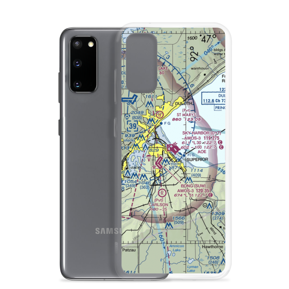 Sky Harbor Airport (DYT) VFR Sectional Samsung Case Samsung Galaxy S20 model shown