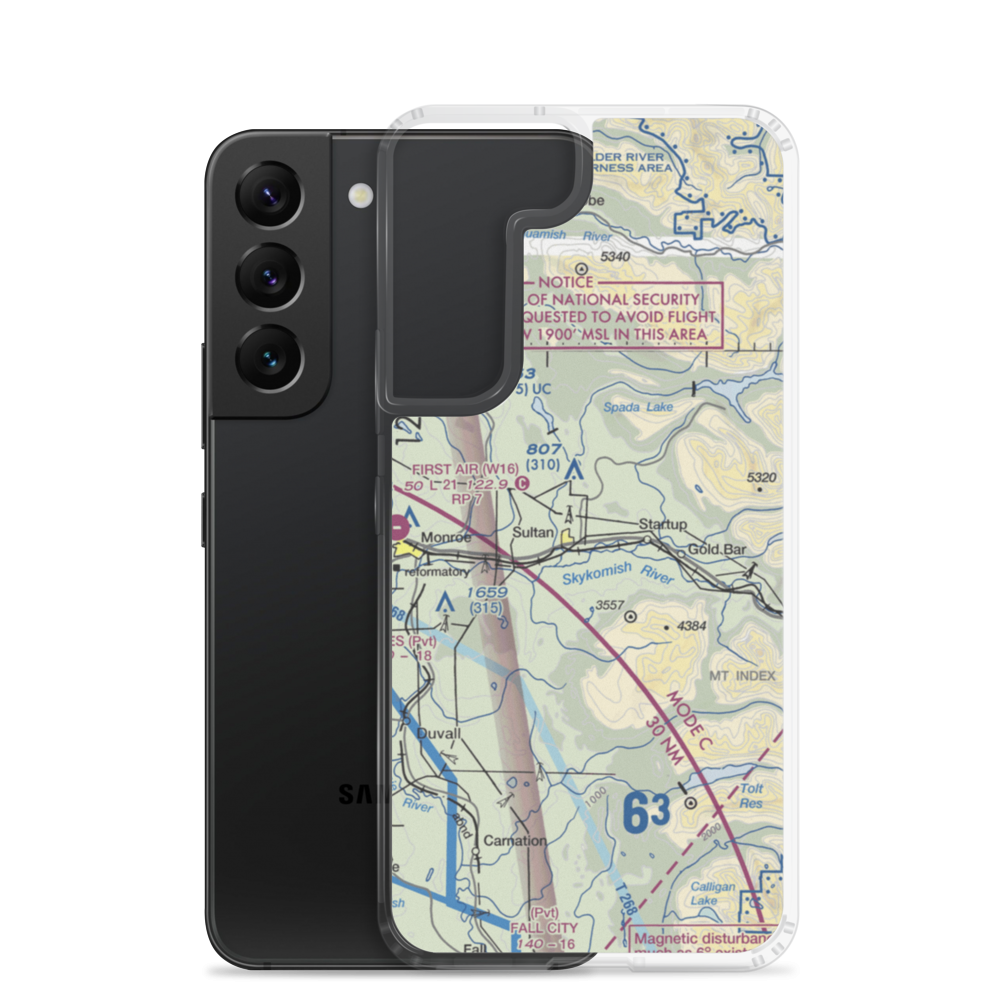 Sky Harbor Airport (S86) VFR Sectional Samsung Case Samsung Galaxy S22 model shown