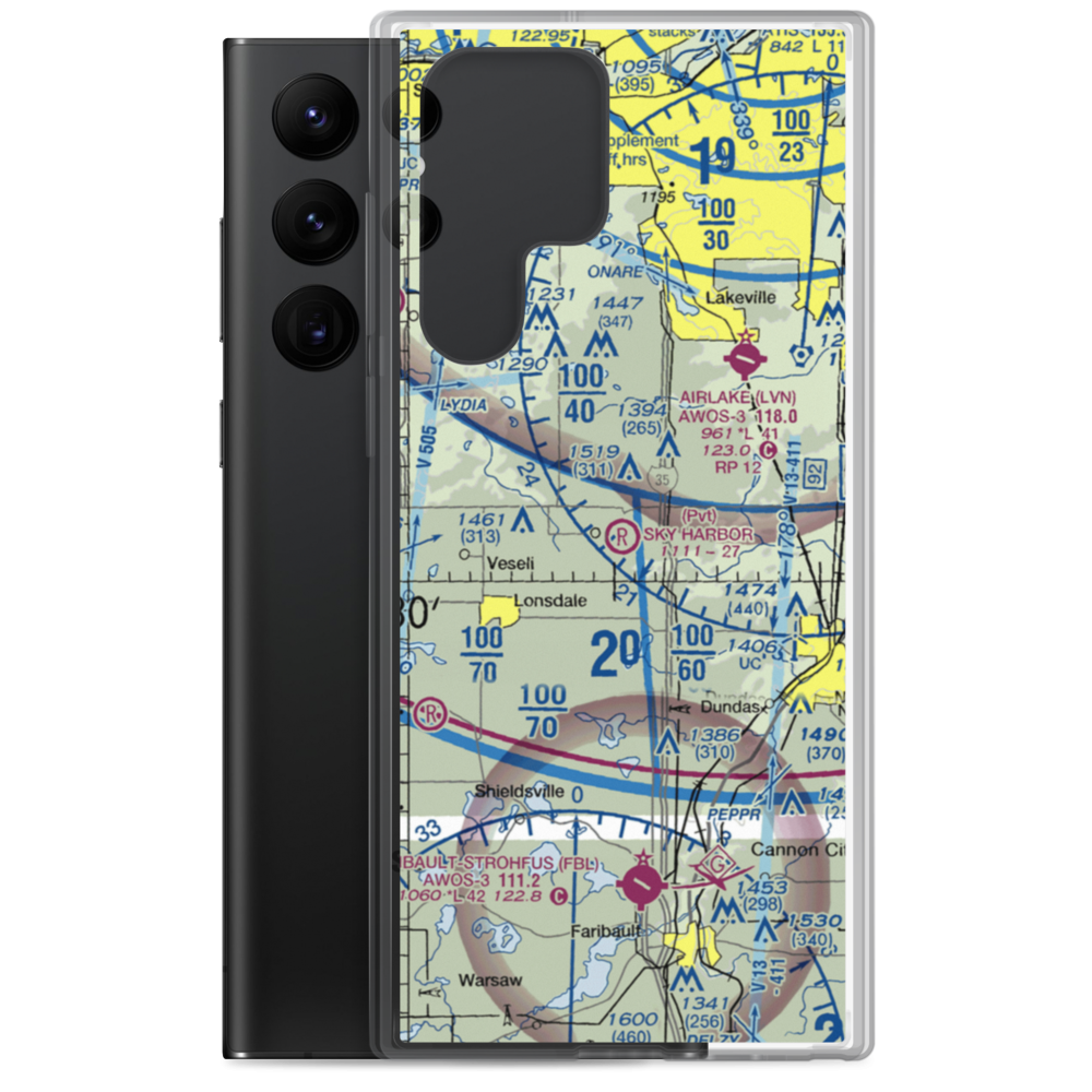 Sky Harbor Residential Airpark (1MN8) VFR Sectional Samsung Case Samsung Galaxy S22 Ultra model shown