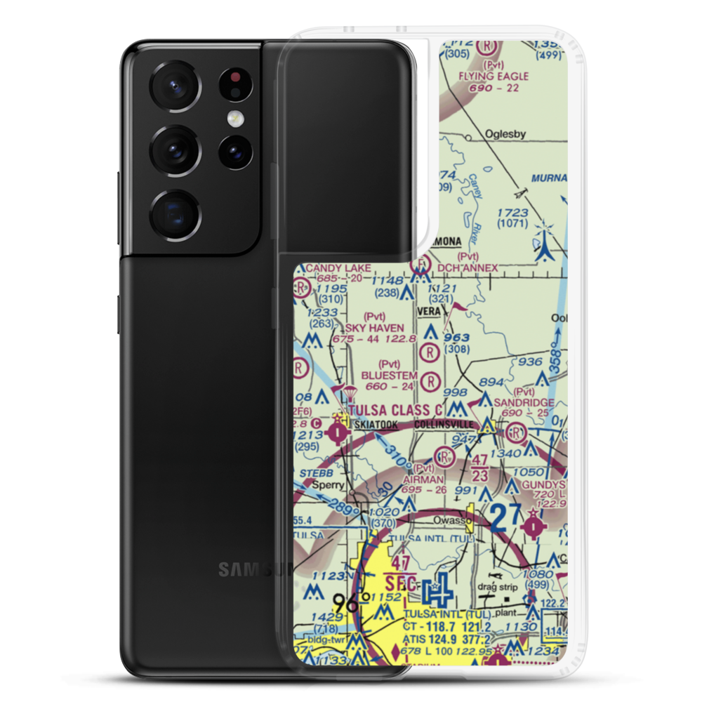 Sky Haven Airpark/Sellmeyer Field (OK01) VFR Sectional Samsung Case Samsung Galaxy S21 Ultra model shown