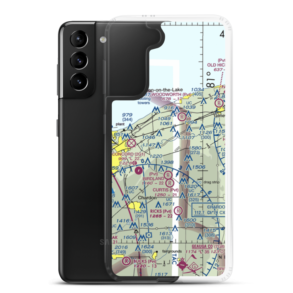 Sky Haven Airport (4OH1) VFR Sectional Samsung Case Samsung Galaxy S21 Plus model shown