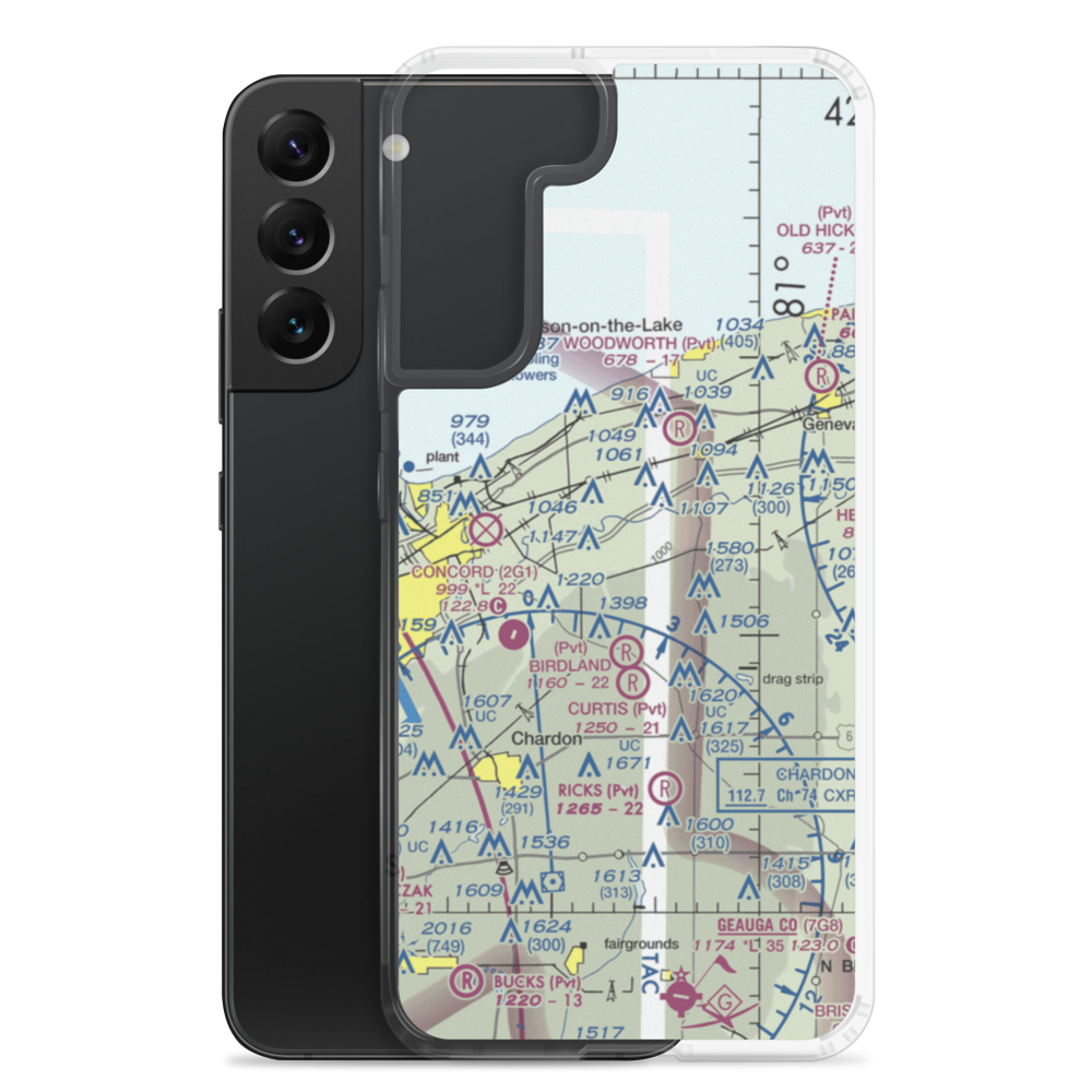 Sky Haven Airport (4OH1) VFR Sectional Samsung Case Samsung Galaxy S22 Plus model shown