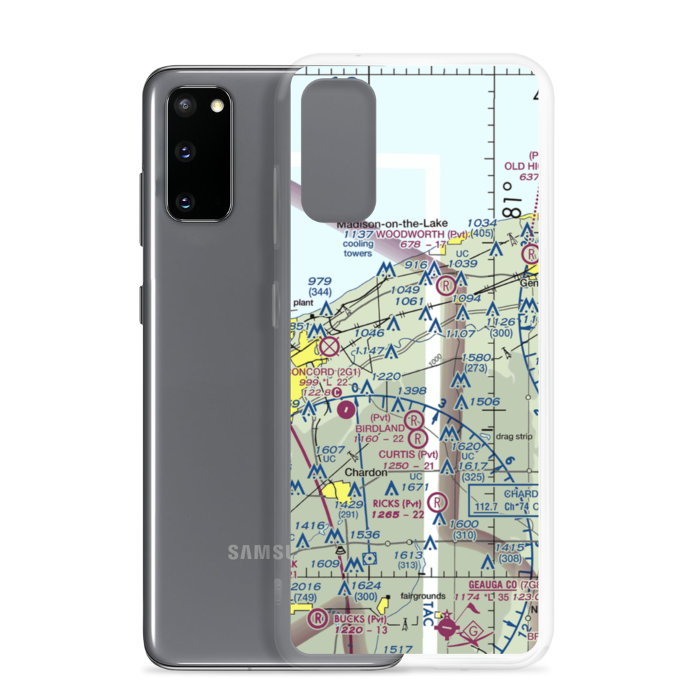 Sky Haven Airport (4OH1) VFR Sectional Samsung Case Samsung Galaxy S20 model shown