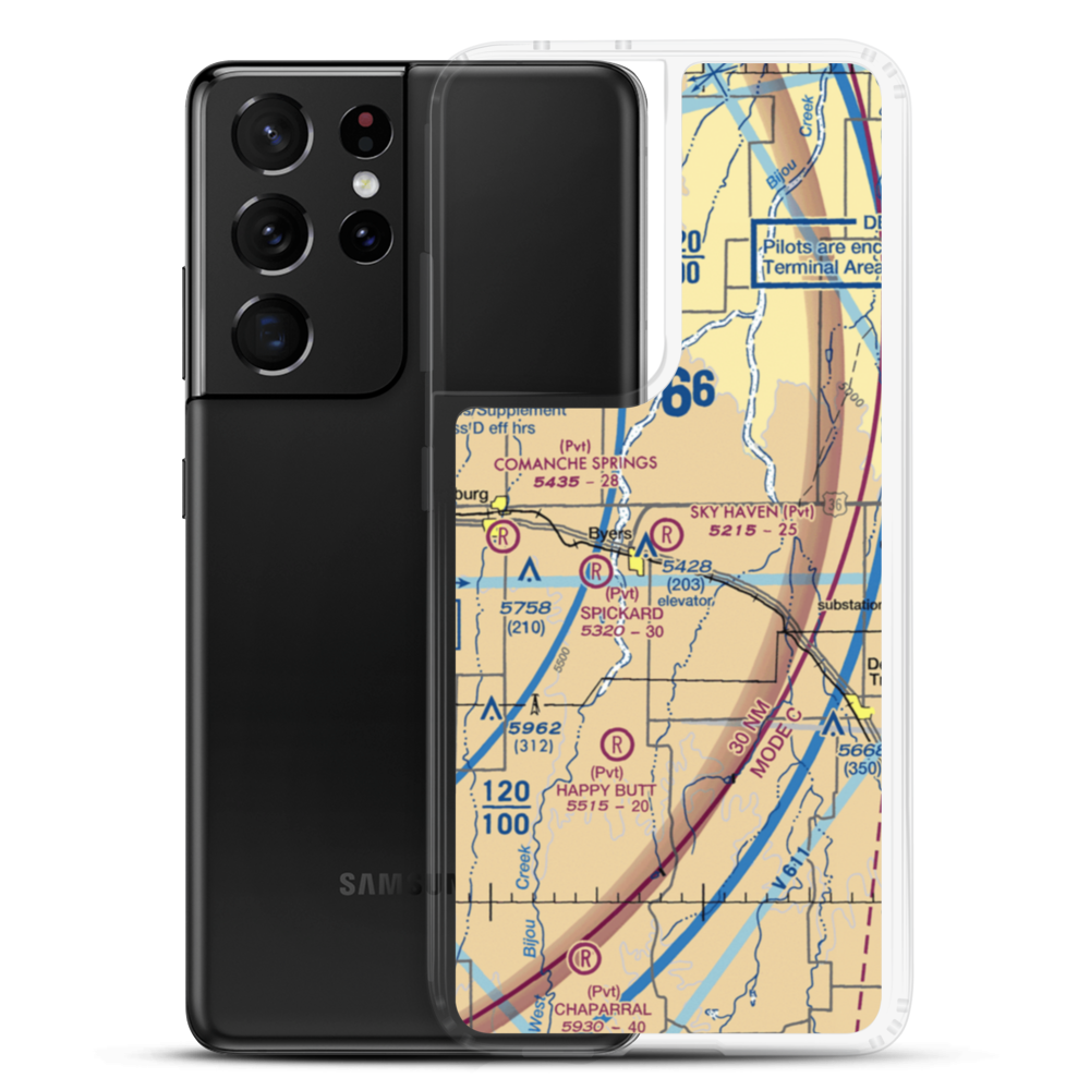 Sky Haven Airport (CO17) VFR Sectional Samsung Case Samsung Galaxy S21 Ultra model shown