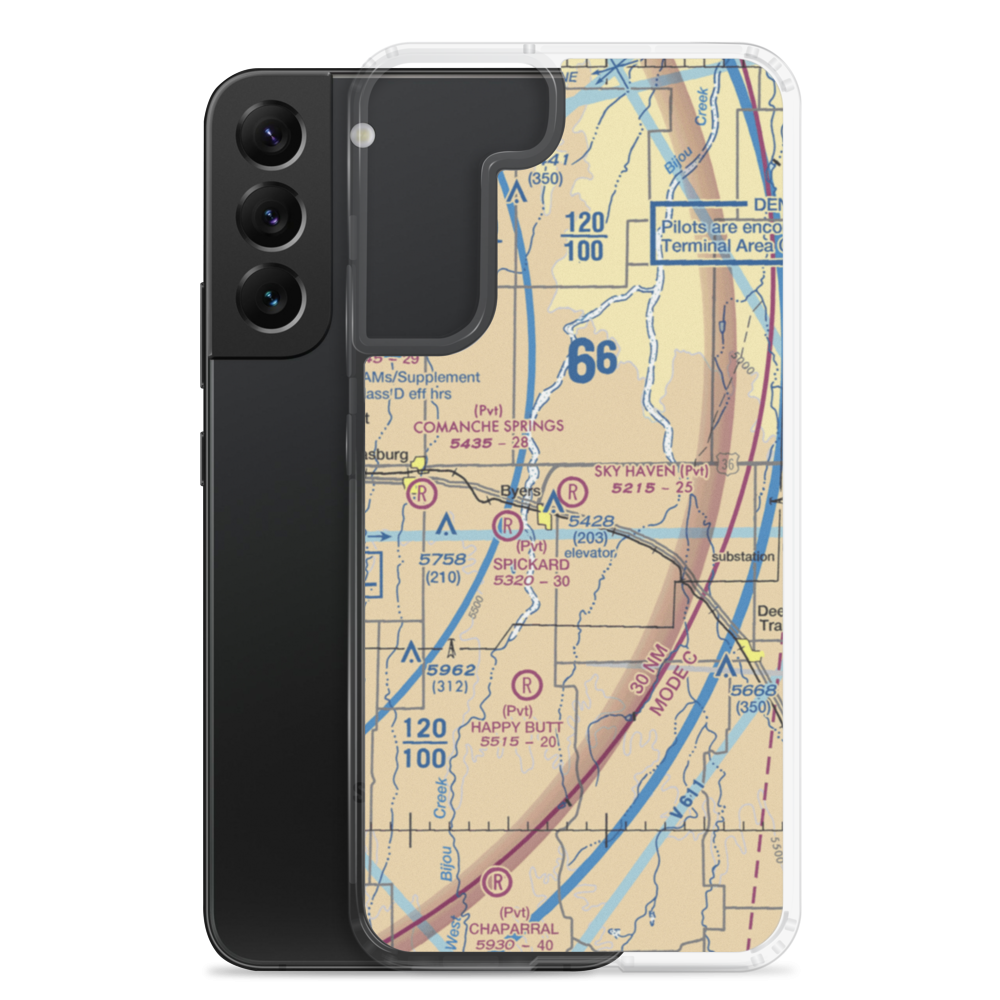 Sky Haven Airport (CO17) VFR Sectional Samsung Case Samsung Galaxy S22 Plus model shown