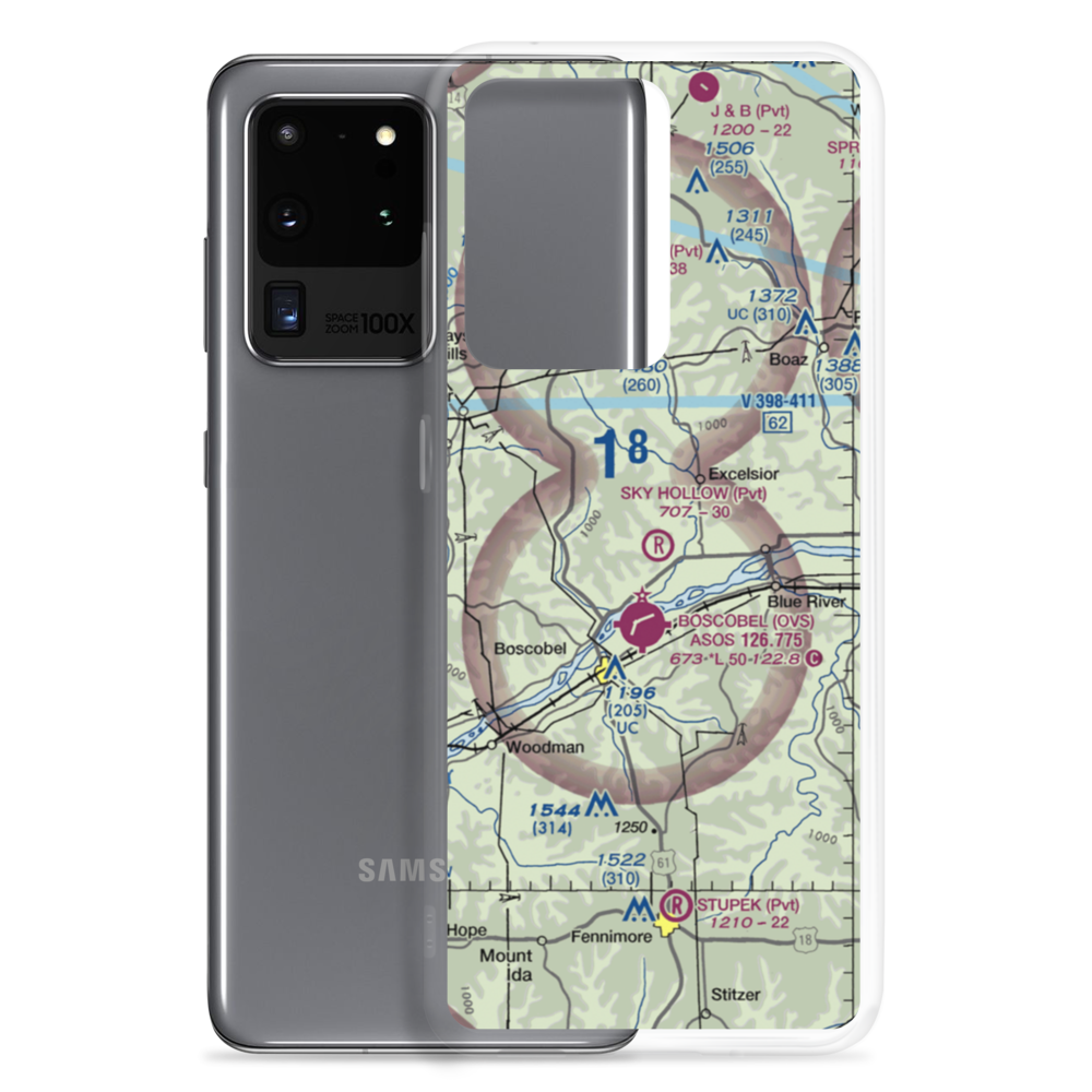 Sky Hollow Airport (WS91) VFR Sectional Samsung Case Samsung Galaxy S20 Ultra model shown