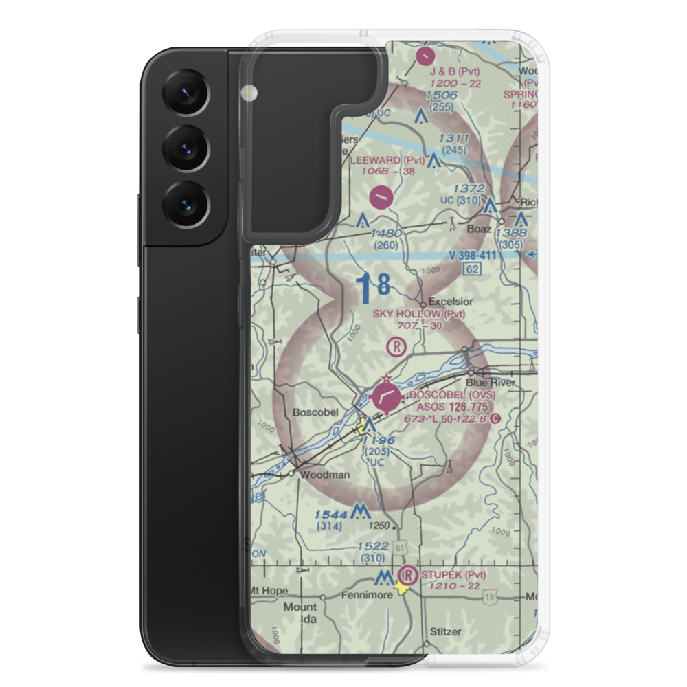 Sky Hollow Airport (WS91) VFR Sectional Samsung Case Samsung Galaxy S22 Plus model shown