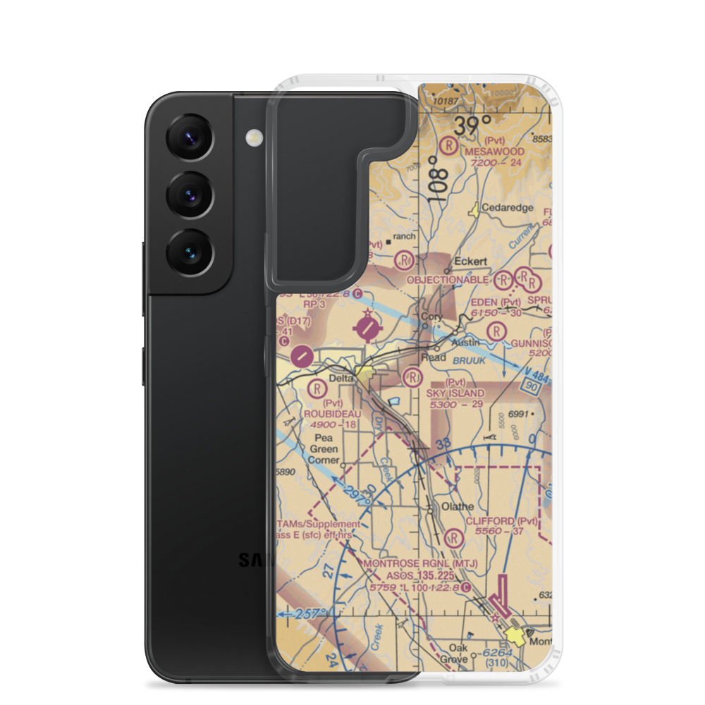 Sky Island Ranch Airport (3CO0) VFR Sectional Samsung Case Samsung Galaxy S22 model shown