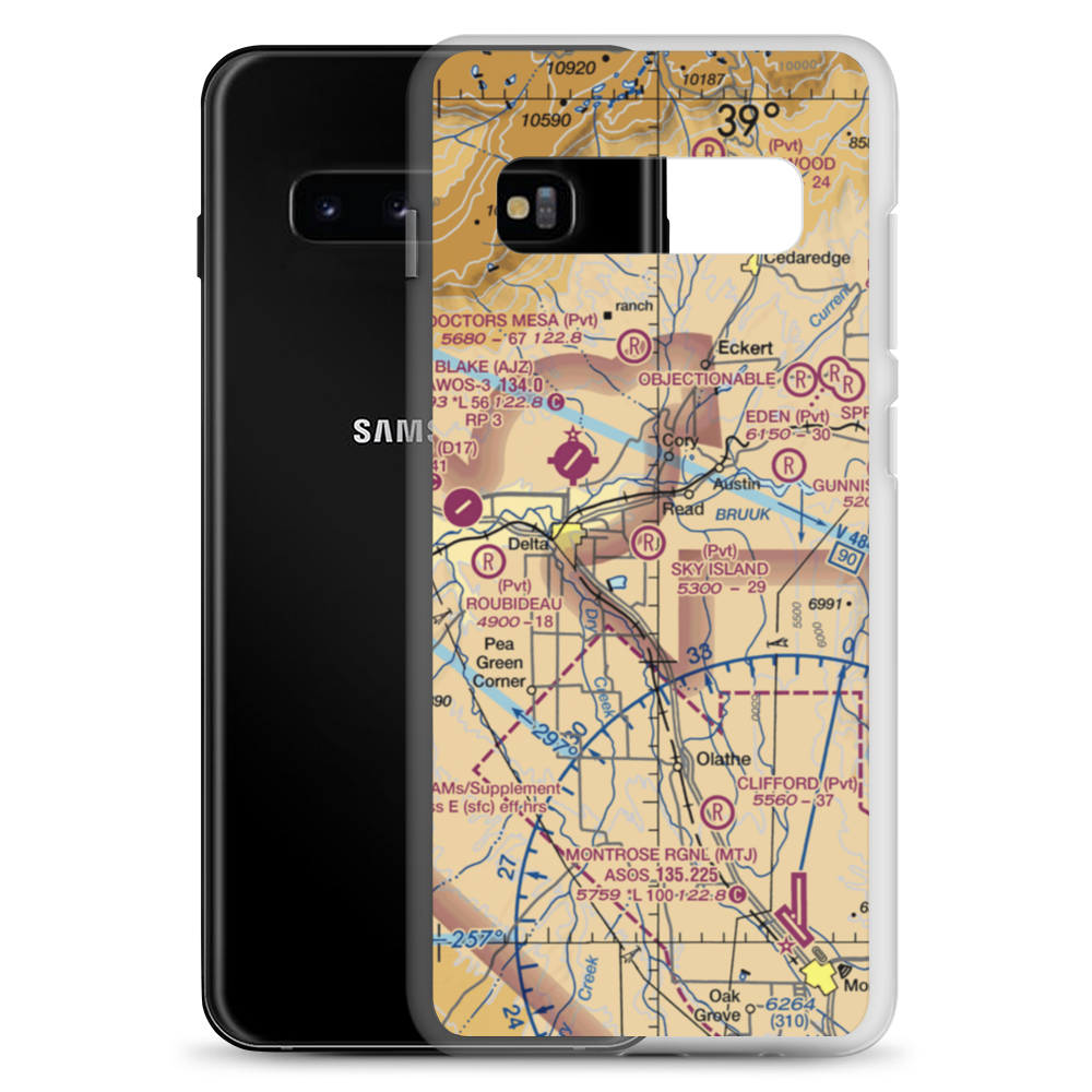 Sky Island Ranch Airport (3CO0) VFR Sectional Samsung Case Samsung Galaxy S10+ model shown