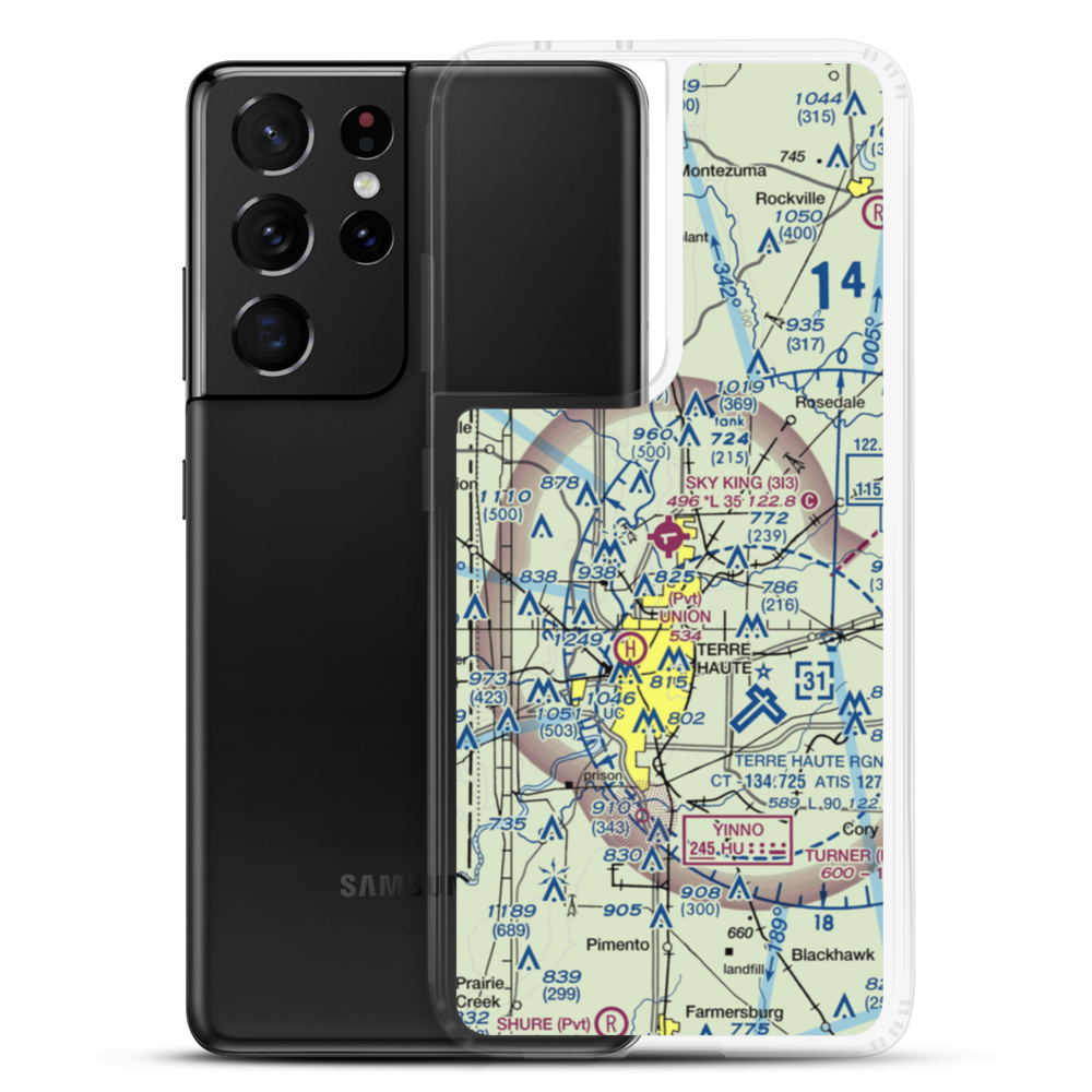 Sky King Airport (3I3) VFR Sectional Samsung Case Samsung Galaxy S21 Ultra model shown