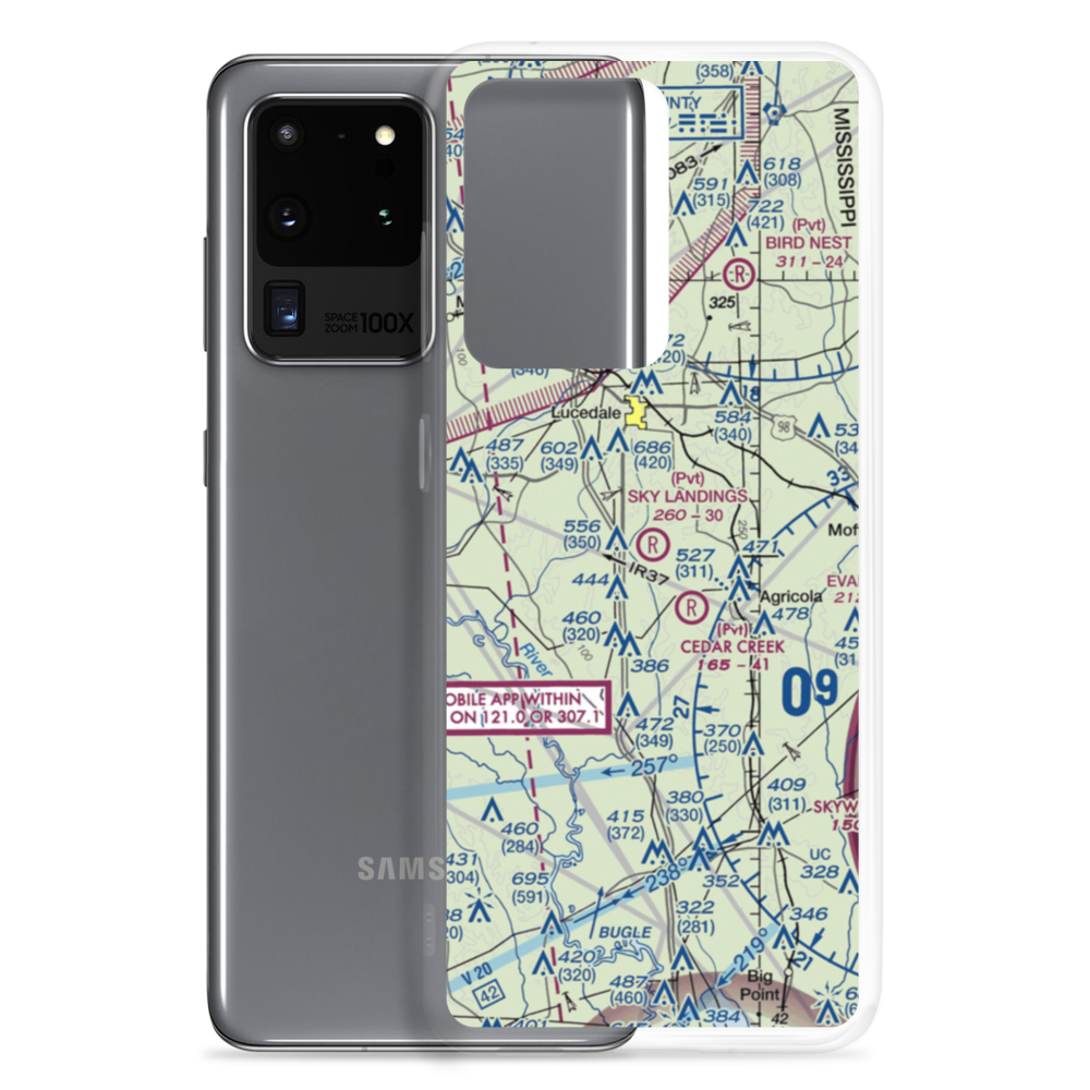 Sky Landings Airport (22MS) VFR Sectional Samsung Case Samsung Galaxy S20 Ultra model shown
