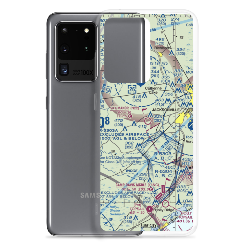 Sky Manor Airport (N22) VFR Sectional Samsung Case Samsung Galaxy S20 Ultra model shown