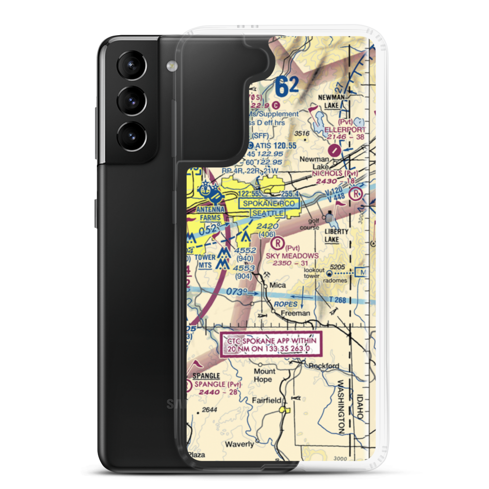 Sky Meadows Airpark (WN92) VFR Sectional Samsung Case Samsung Galaxy S21 Plus model shown
