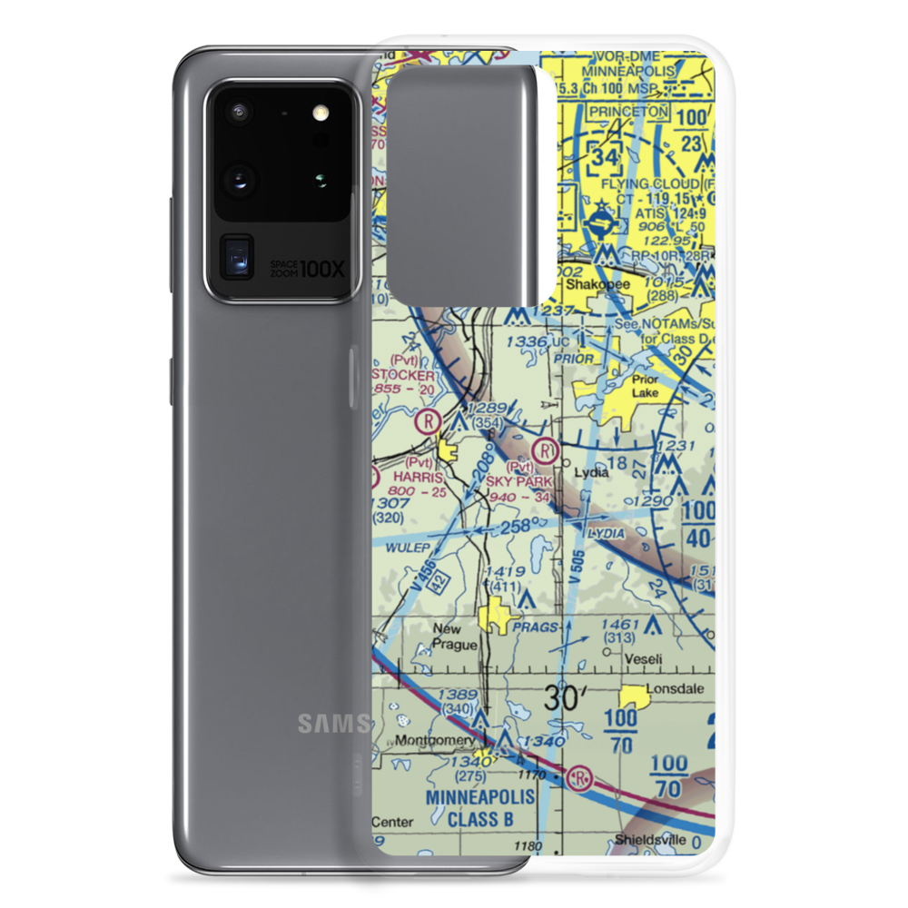 Sky Park Airport (MN67) VFR Sectional Samsung Case Samsung Galaxy S20 Ultra model shown