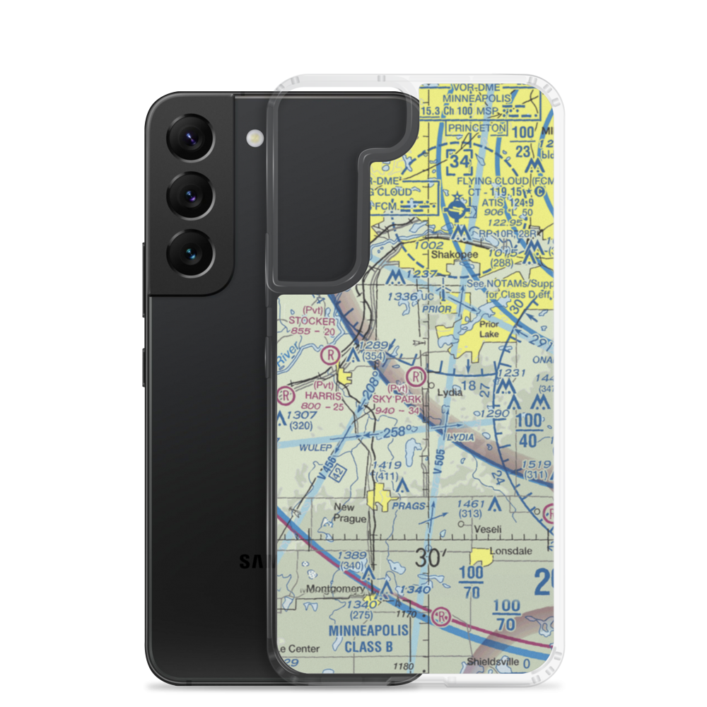 Sky Park Airport (MN67) VFR Sectional Samsung Case Samsung Galaxy S22 model shown