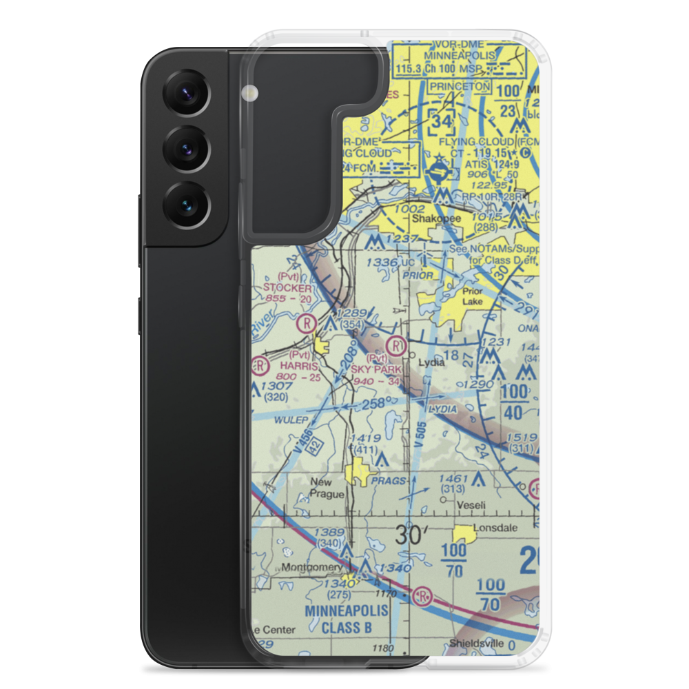 Sky Park Airport (MN67) VFR Sectional Samsung Case Samsung Galaxy S22 Plus model shown