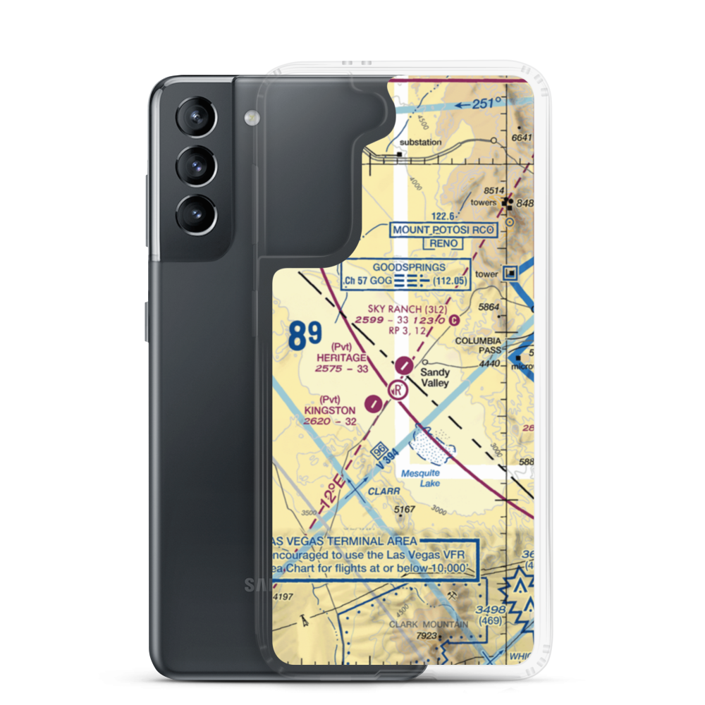 Sky Ranch Airport (3L2) VFR Sectional Samsung Case Samsung Galaxy S21 model shown