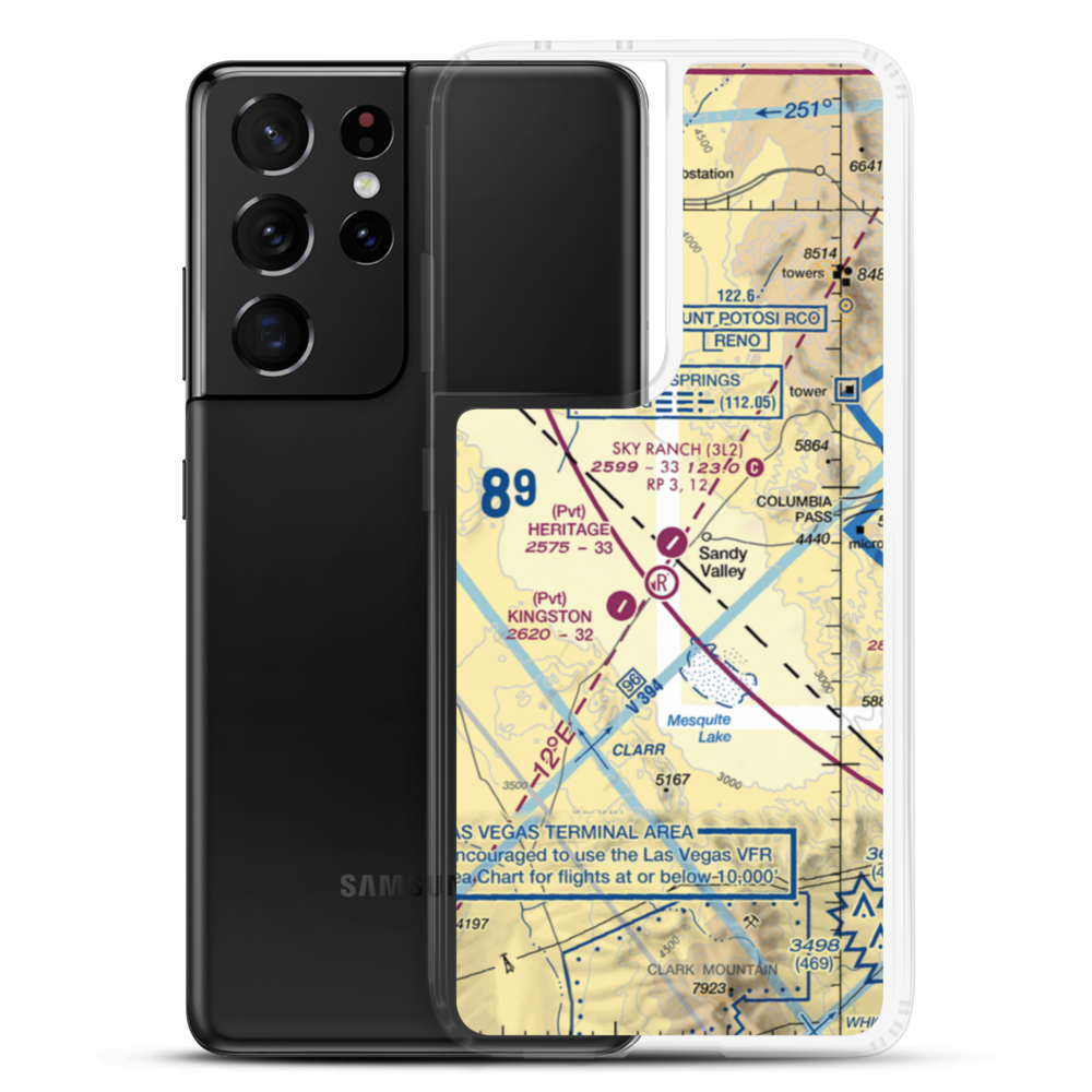 Sky Ranch Airport (3L2) VFR Sectional Samsung Case Samsung Galaxy S21 Ultra model shown