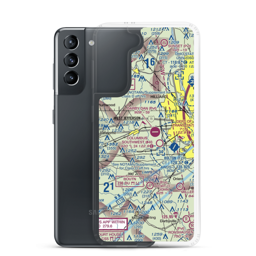 Sky Ranch Airport (49OH) VFR Sectional Samsung Case Samsung Galaxy S21 model shown