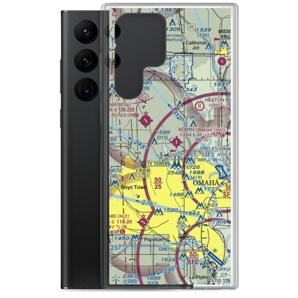 Sky Ranch Airport (NE24) VFR Sectional Samsung Case Samsung Galaxy S22 Ultra model shown