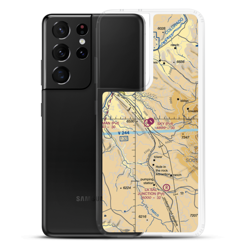 Sky Ranch Airport (UT53) VFR Sectional Samsung Case Samsung Galaxy S21 Ultra model shown