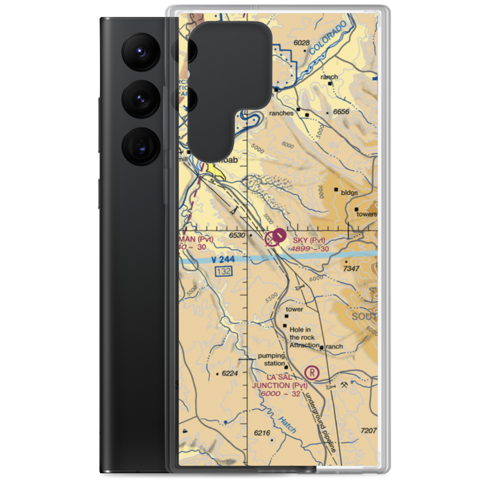 Sky Ranch Airport (UT53) VFR Sectional Samsung Case Samsung Galaxy S22 Ultra model shown