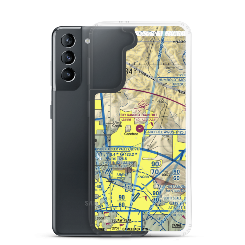 Sky Ranch At Carefree Airport (18AZ) VFR Sectional Samsung Case Samsung Galaxy S21 model shown